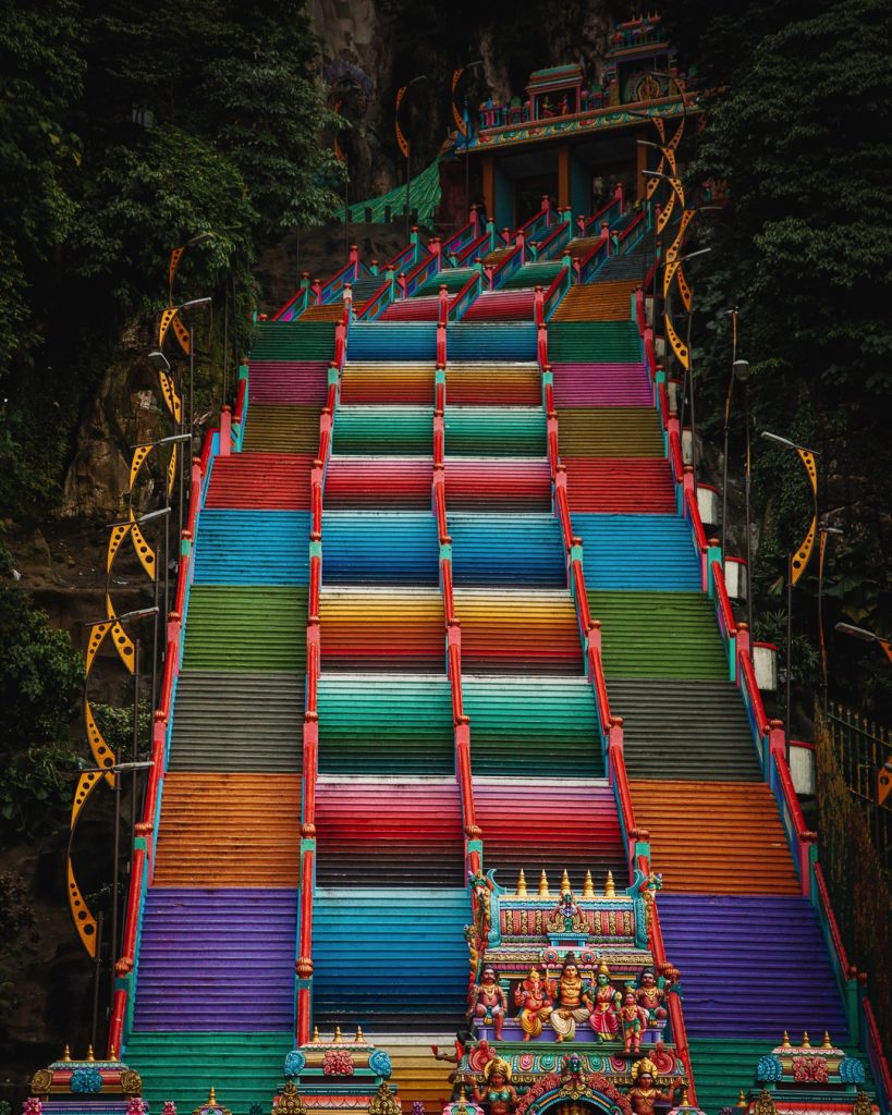 Rainbow stairs Batu Caves Kuala Lumpur Malaysia
