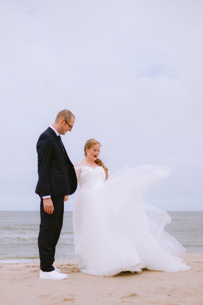 Wedding photographer beach Scheveningen Den Haag